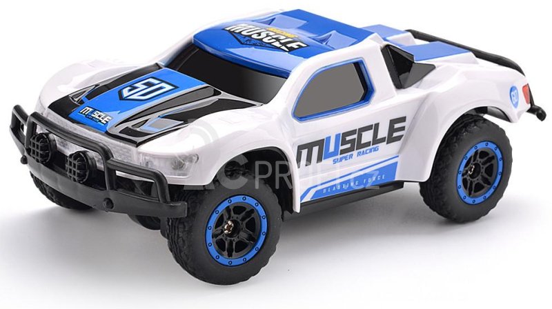 RC auto Muscle Racing 1:43, modrá + náhradní baterie