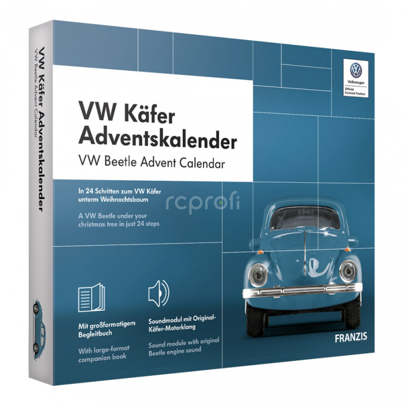 Adventní kalendář VW Brouk se zvukem 1:43, modrá