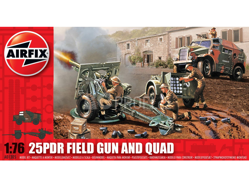 Airfix Quad a 25 librový polní kanón (1:76)