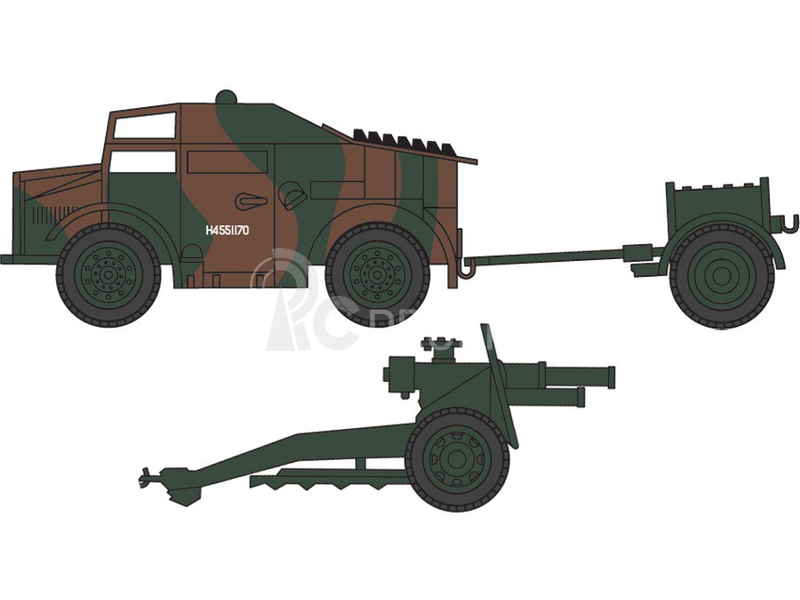 Airfix Quad a 25 librový polní kanón (1:76)