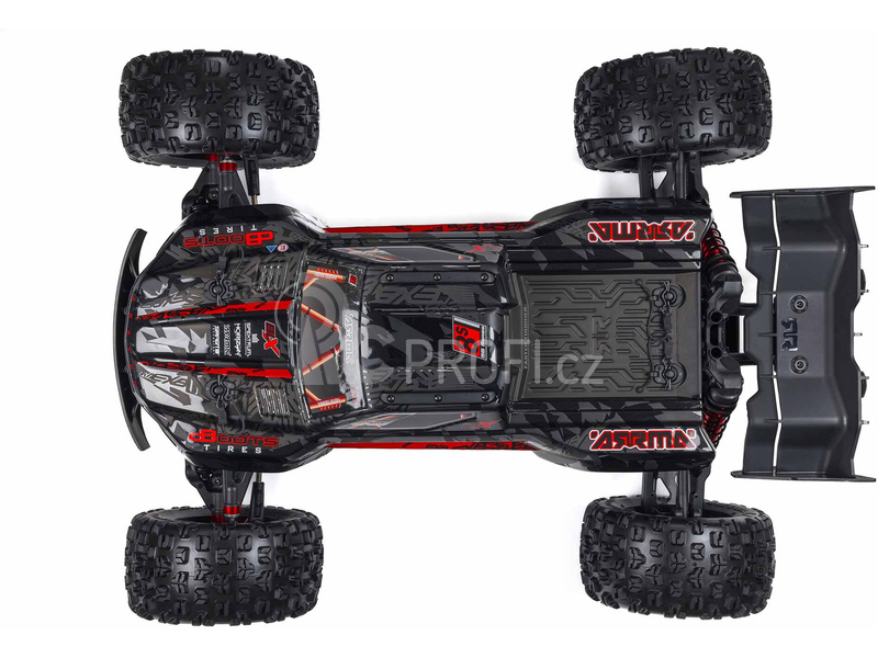 RC auto Arrma Kraton 8S BLX 1:5 4WD EXB RTR, černá