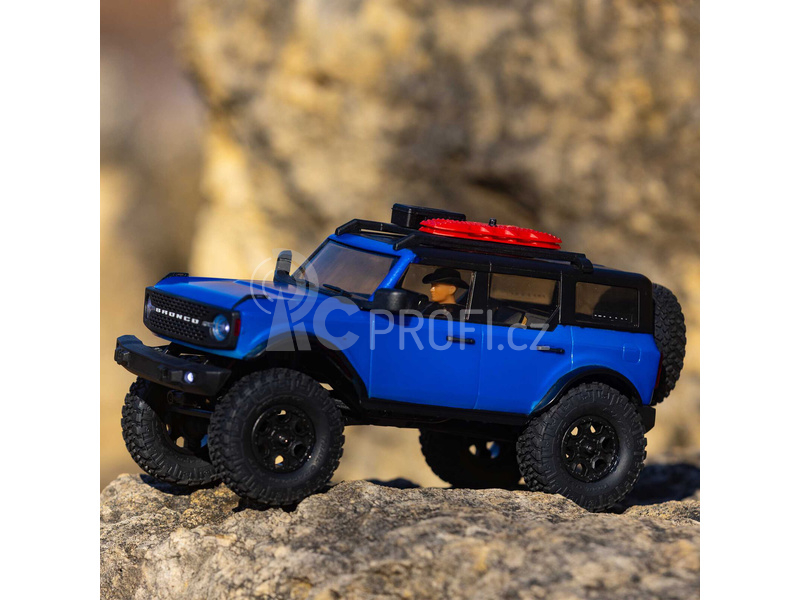 RC auto Axial SCX24 Ford Bronco 2021 1:24 4WD RTR, modrá