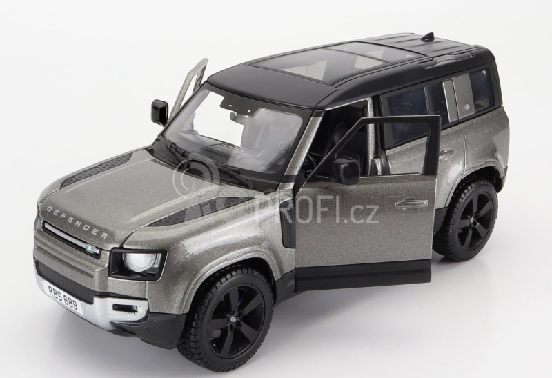 Bburago Land Rover Defender 110 1:24 stříbrná