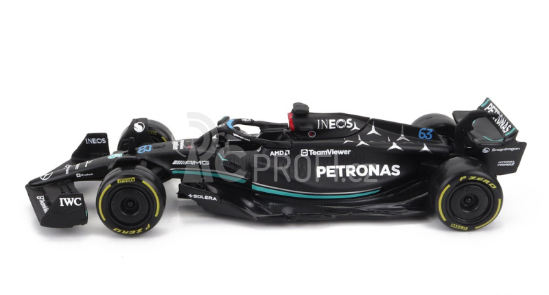 Bburago Mercedes gp F1 W14 Team Mercedes-amg Petronas F1 N 63 1:43, černá