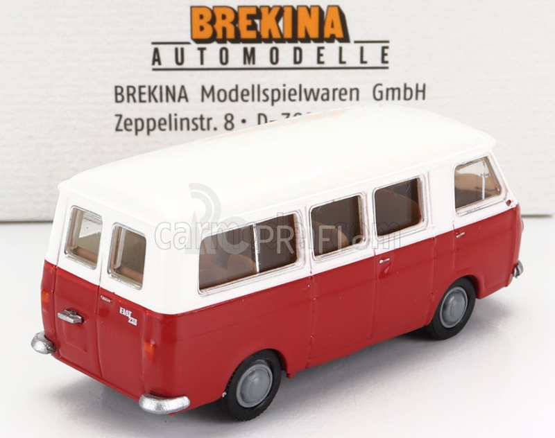 Brekina plast Fiat 238 Minibus 1966 1:87 Červená Bílá