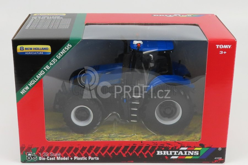 Britains New holland T8.435 Tractor 2018 1:32 Modrá Černá