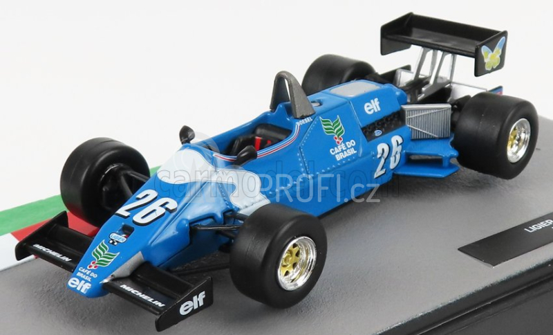 Edicola Ligier F1  Js21 Gitanes N 26 Season 1983 Raul Boesel 1:43 Světle Modrá