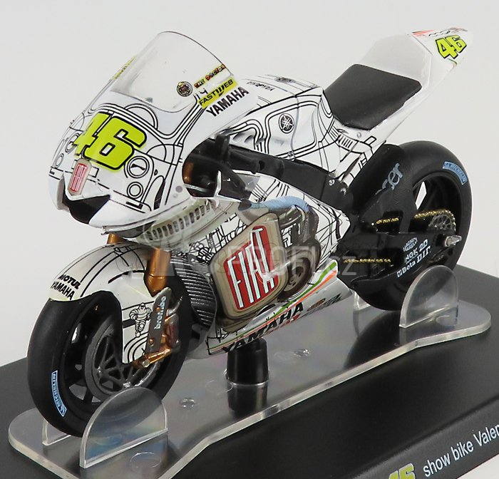 Edicola Yamaha Yzr-m1 N 46 Showbike Valencia Motogp 2007 Valentino Rossi 1:18 Bílá