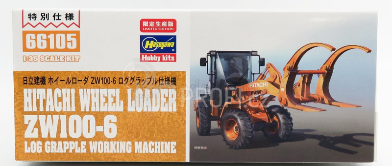 Hasegawa Hitachi fiat Zw100-6 Ruspa Gommata Tractor - Scraper 1:35 /