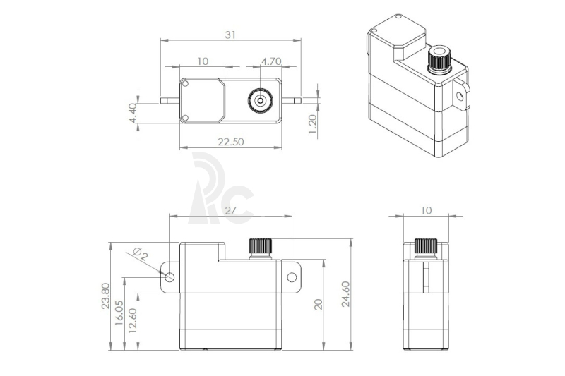 HV6110 (0.10s/60°, 3.4kg.cm)