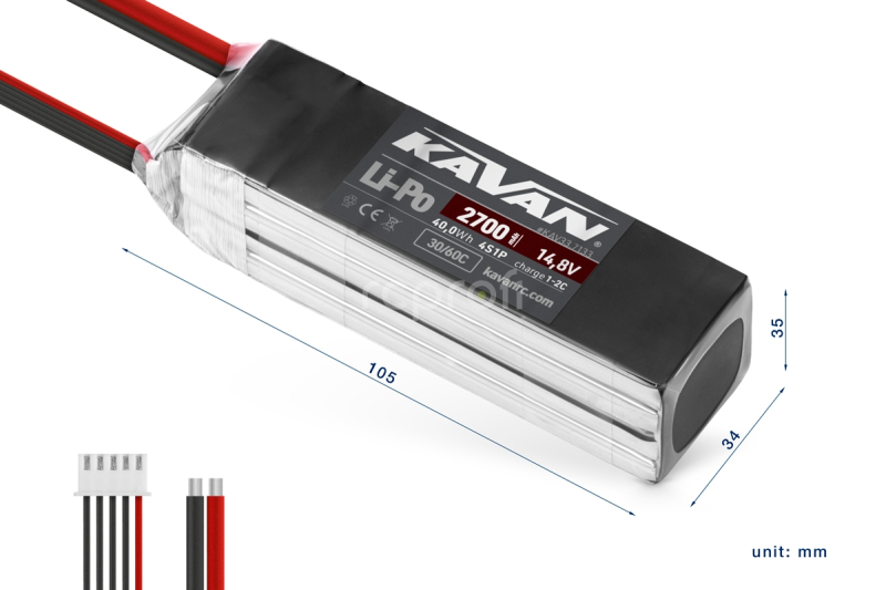 KAVAN Li-Po 2700mAh/14,8V 30/60C Air pack