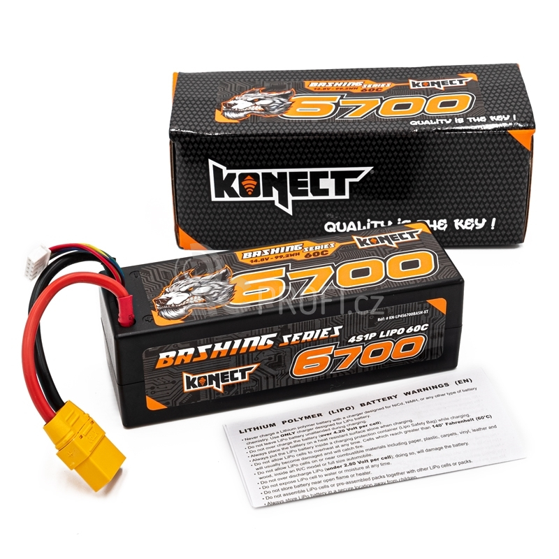 KONECT LiPo 6700mah 14.8V 60C 4S1P 99,16Wh (XT-90 )