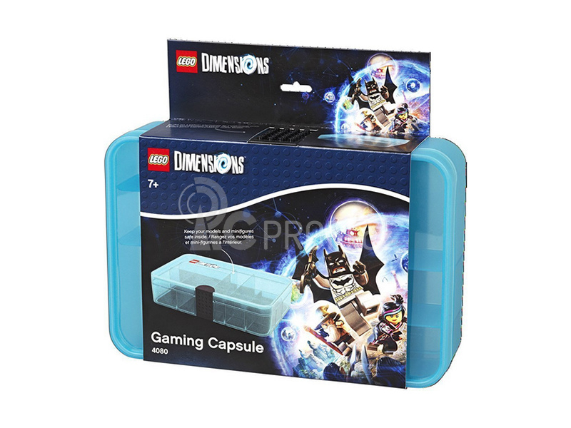 LEGO úložný box s přihrádkami - Dimension modrý
