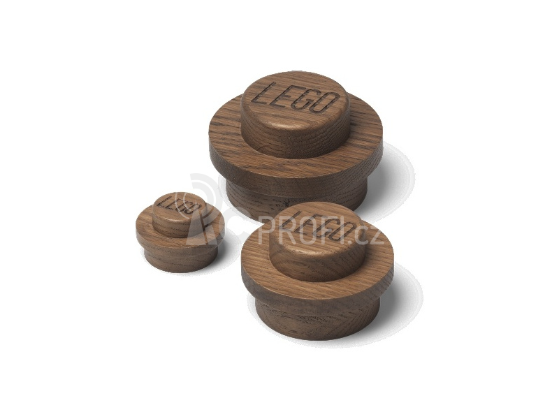 LEGO Wood dřevěný věšák na zeď (3) dub tmavý