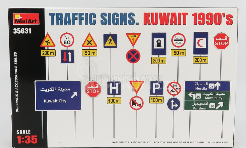 Miniart Accessories Segnali Stradali - Traffic Signs Kuwait 1990 1:35 /