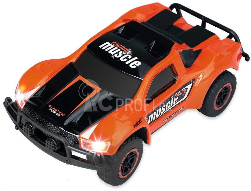 RC auto Muscle Racing 1:43, oranžová + náhradní baterie