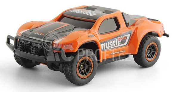 RC auto Muscle Racing 1:43, oranžová + náhradní baterie