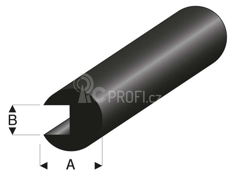 Raboesch profil gumový ochrana hrany pr.2x0.5mm 2m