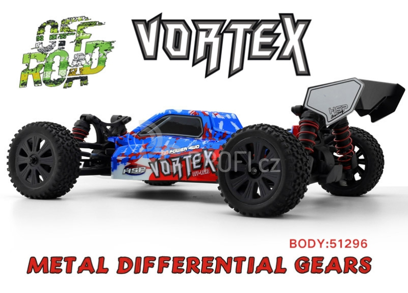 RC auto HSP Vortex PRO 1/10 RTR Buggy, modrá