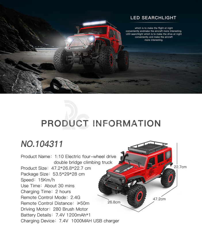 RC auto Jeep WL Toys 104311