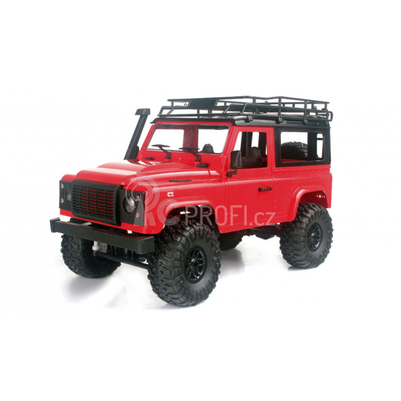 RC auto Land Rover Defender D90, červená