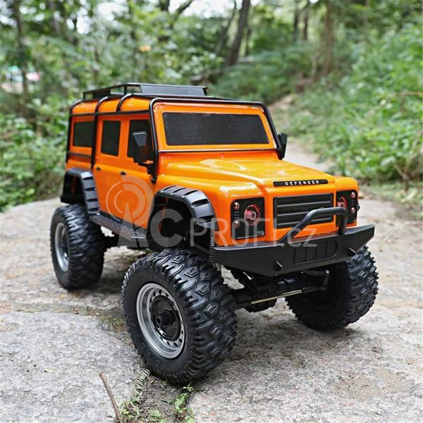 RC auto Land Rover Defender Rock Crawler, oranžová