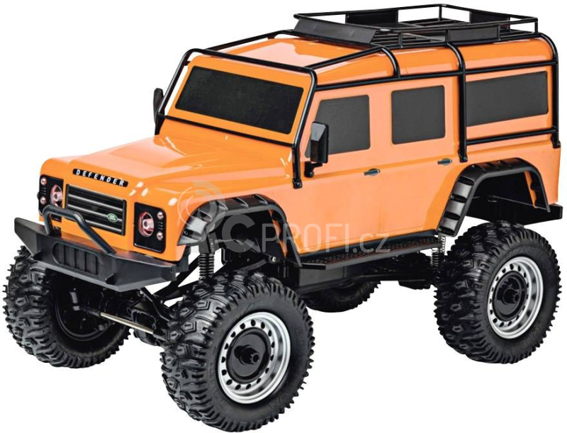 RC auto Land Rover Defender Rock Crawler, oranžová