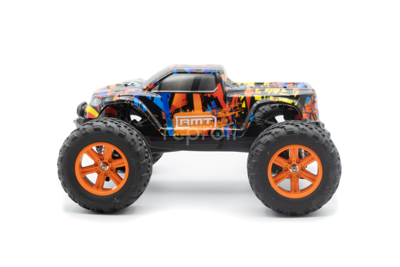 RC auto RMT Dominator Monster, oranžová + náhradní baterie