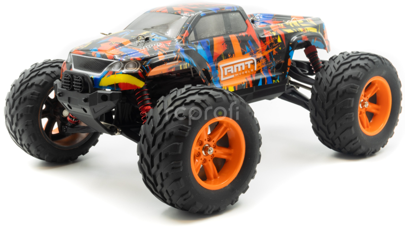 RC auto RMT Dominator Monster, oranžová + náhradní baterie