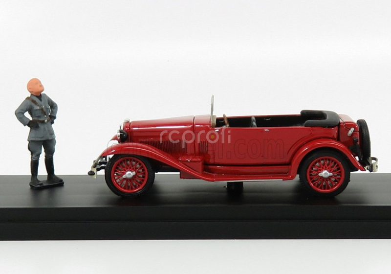 Rio-models Alfa romeo 1750 Torpedo Cabriolet Open With Mussolini Figure And Letter 1926 1:43 Red