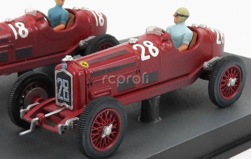 Rio-models Alfa romeo F1  2x P3 Scuderia Ferrari N 18 Winner Tripoli Gp 1934 Varzi + P3 N 28 2nd Tripoli Gp 1934 Moll 1:43 Red