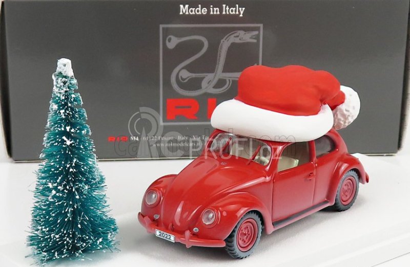 Rio-models Volkswagen Beetle Maggiolino 1958 - Christmas Edition 2022 - Natale 2022 1:43 Red