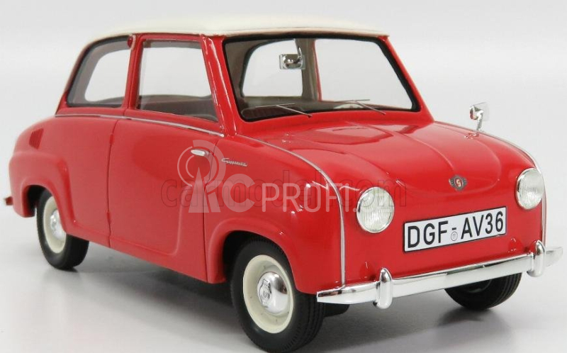 Schuco Goggomobil T250 Limousine 1964 1:18 Červená Bílá