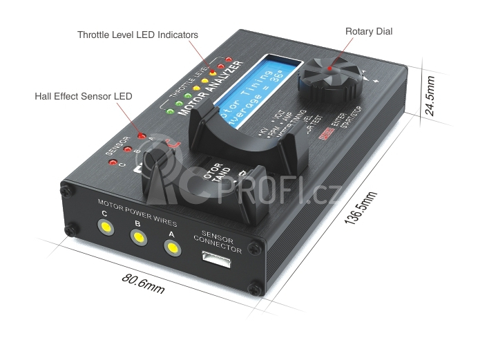 SKY RC TESTER střidavých elektromotorů, NEW