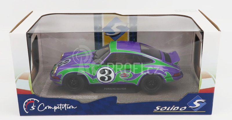 Solido Porsche 911 Rsr Coupe N 3 Happy Tribute 1973 1:18 Fialově Zelená