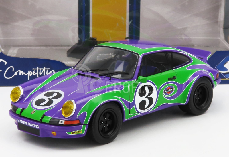 Solido Porsche 911 Rsr Coupe N 3 Happy Tribute 1973 1:18 Fialově Zelená