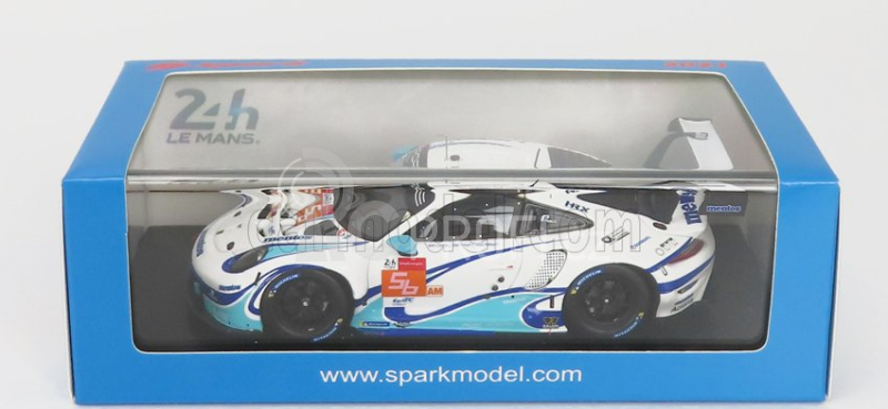 Spark-model Porsche 911 991-2 4.2l Rsr-19 Team Project-1 N 56 24h Le Mans 2021 E.perfetti - M.cairoli - R.pera 1:43 Bílá Světle Modrá