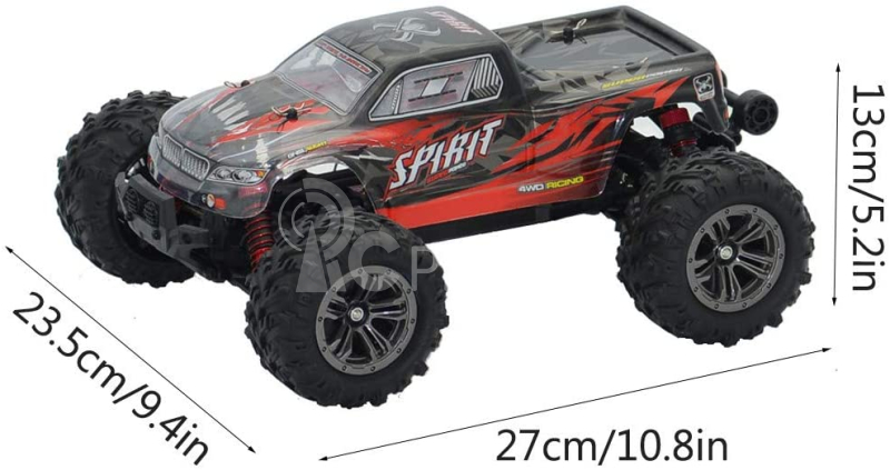 RC auto Q901C Spirit brushless, červená