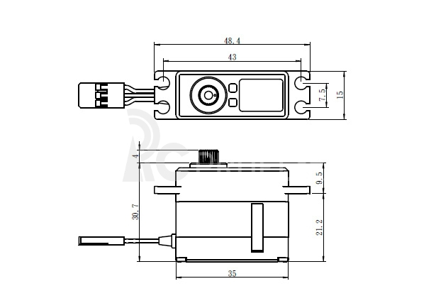 SV-1260MG HiVolt digitální servo (12kg-0,055s/60°)