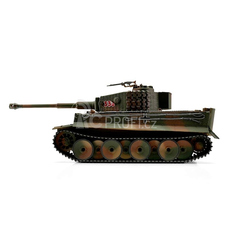 TORRO tank PRO 1/16 RC Tiger I střední verze vícebarevná kamufláž - infra IR - kouř z hlavně