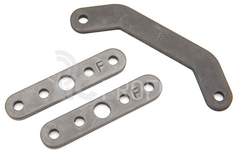 Traxxas Bulkhead tie bar, front, upper (1)/ lower (2) (steel)