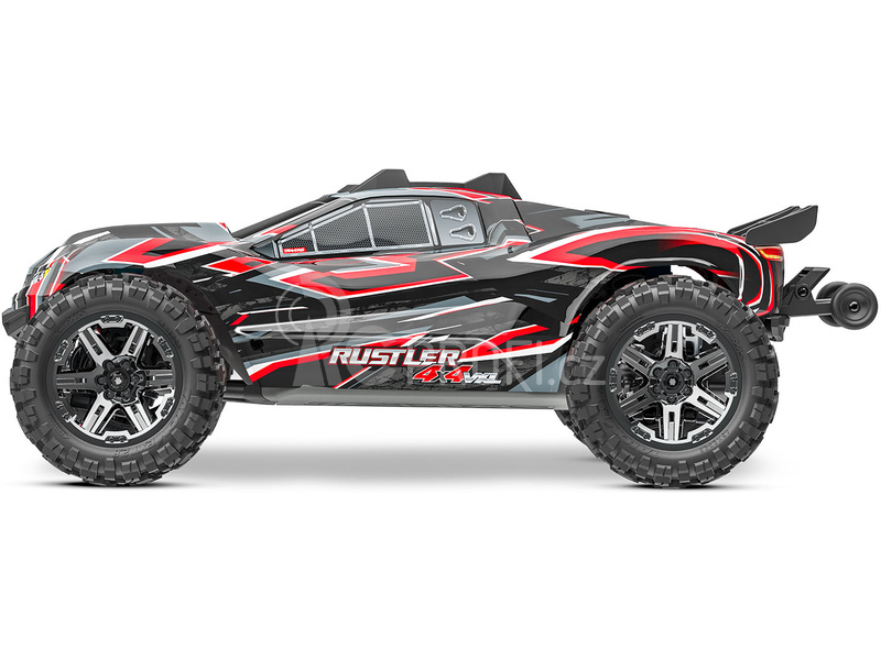 RC auto Traxxas Rustler 1:10 VXL HD 4WD RTR, červená