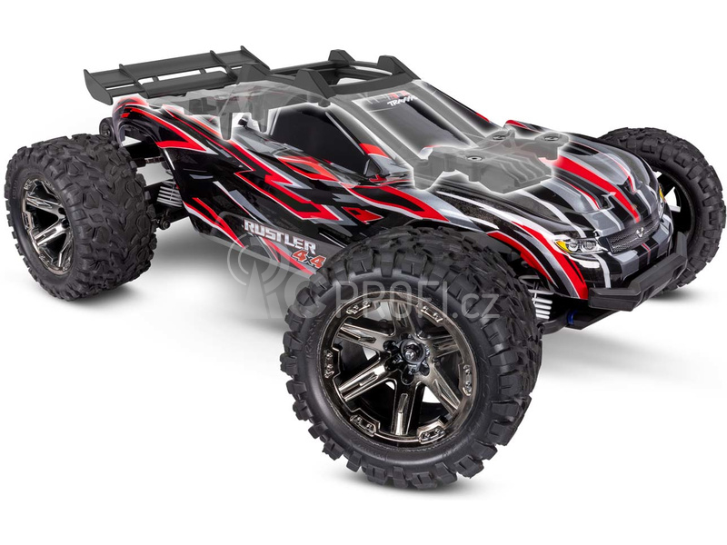 RC auto Traxxas Rustler 1:10 VXL HD 4WD RTR, červená