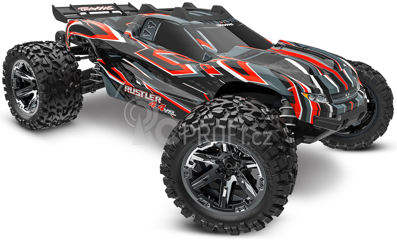 RC auto Traxxas Rustler 1:10 VXL HD 4WD RTR, červená