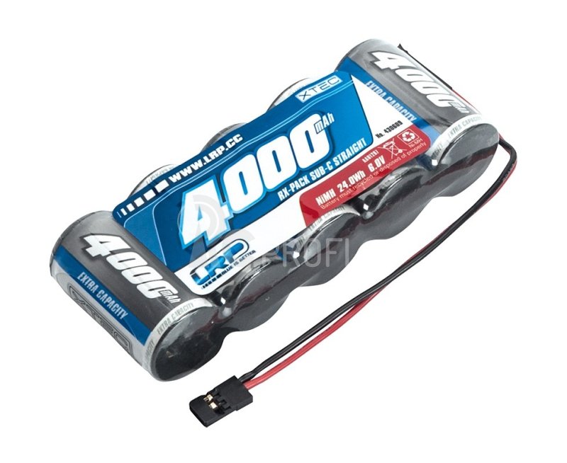 XTEC 1/5 RX-sada placka SubC NiMH - JR - 6.0V - 4000mAh